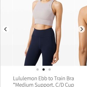 Lululemon Ebb to Train Long Line Bra